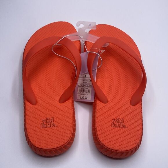 Women's Wild Fable Jessi EVA Platform Flip Flop Sandals Vibrant Orange - Picture 1 of 5